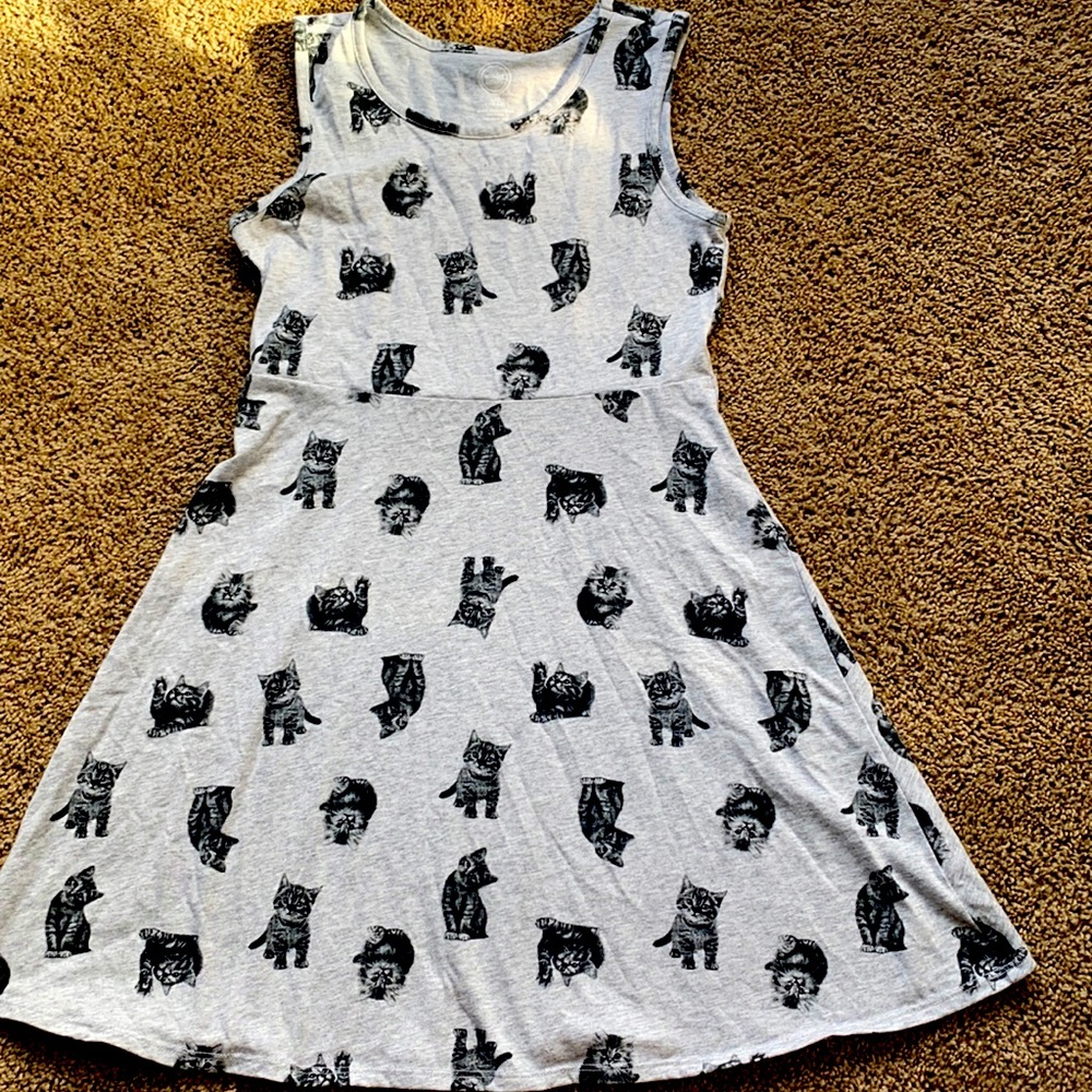 Girls kitten dress Large 10/12